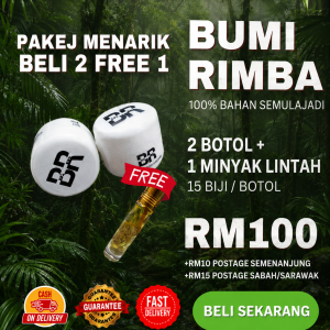 MAKJUN BUMI RIMBA 2 PCS + FREEGIFT 1 MINYAK LINTAH